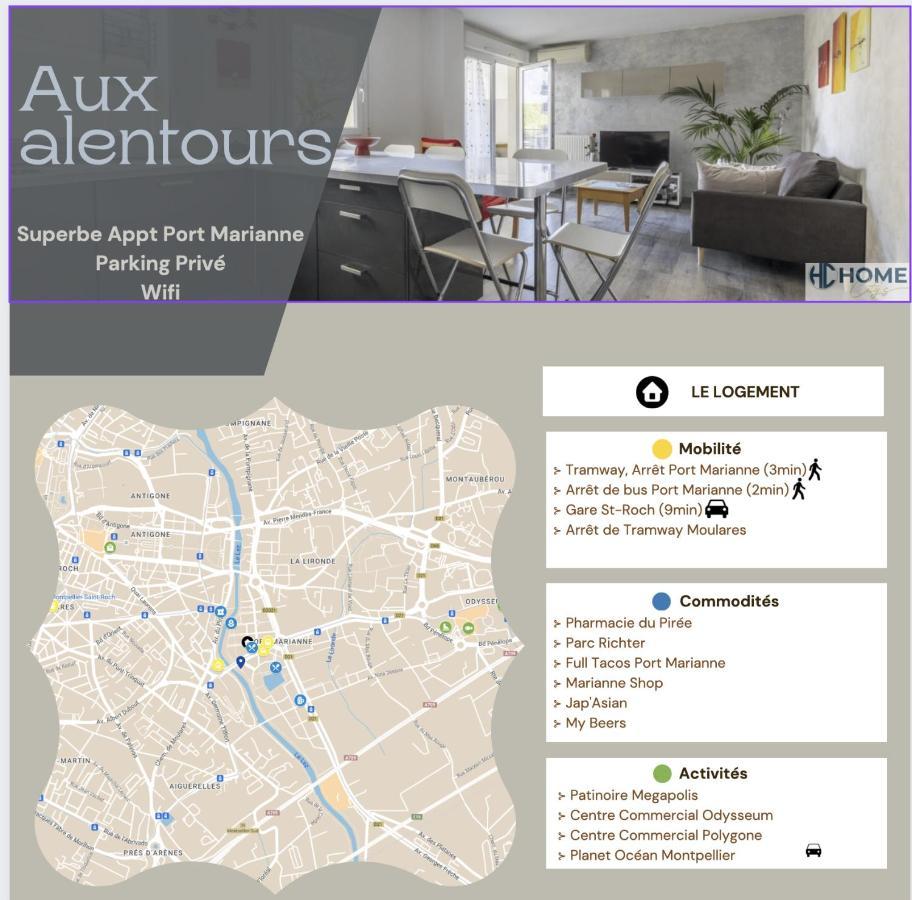 Superbe Appt Port Marianne, Parking Prive, 4 Personnes Apartment Montpellier